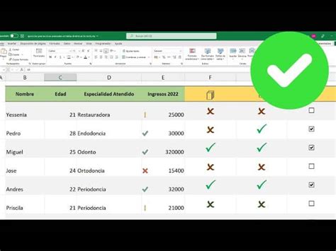 como poner check en excel|Cómo agregar MARCAS de VERIFICACIÓN en Excel ( Incluye 4。